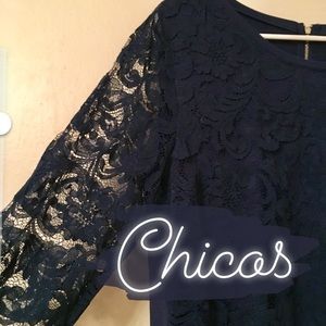 NWT Chico’s Lace Sleeve Top - Size 2/Large